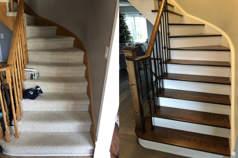 Before and After - Toronto Staircase Renovation